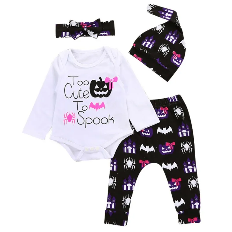 Halloween Autumn 4Pcs Baby Girls Clothes Sets Newborn Girls Long Sleeve T Shirt+Pants Outfit Baby Children Set Clothes
Halloween Autumn 4Pcs Baby Girls Clothes Sets Newborn Girls Long Sleeve T Shirt+Pants Outfit Baby Children Set Clothes