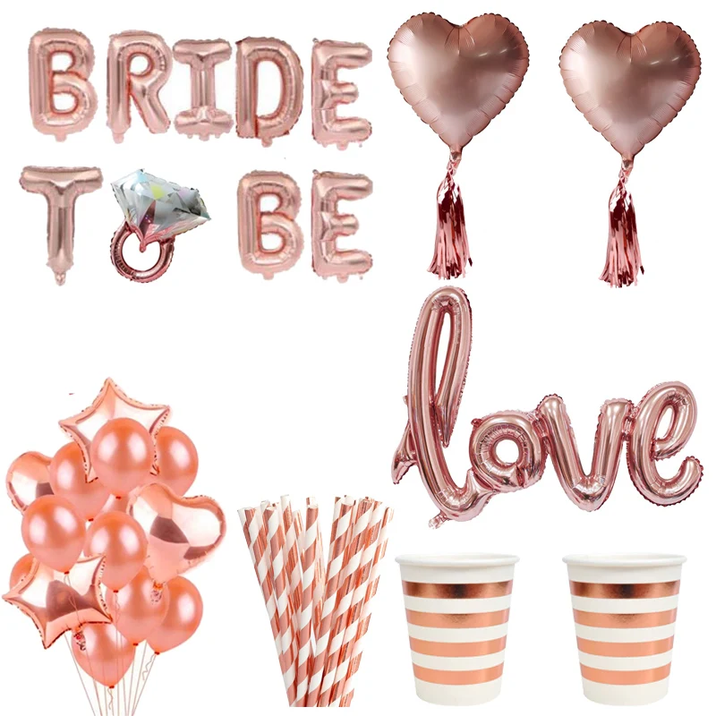 WEIGAO Bridal Shower 16 inch Rose Gold Bride to be Letter Foil Balloons Diamond Ring Balloon for Hen Party Favors Air Ballons
WEIGAO Bridal Shower 16 inch Rose Gold Bride to be Letter Foil Balloons Diamond Ring Balloon for Hen Party Favors Air Ballons