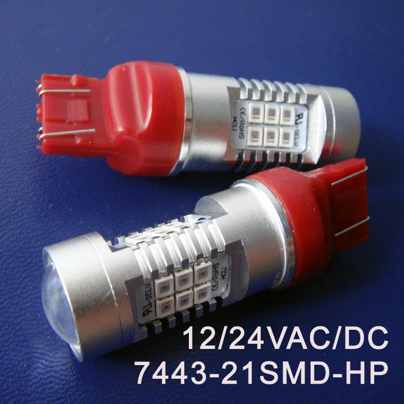 

High quality 12/24V 10W T20 7443 W21/5W Car Parking Light,Brake lights,Stoplight Auto Led Rear Bulb Lamp free shipping 5pcs/lot