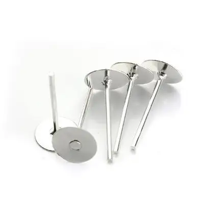 50pcs/lot Silver Plated Jewelry Rhodium Plastic Earring Posts Studs Findings Ear Nail Pins Diy Flat Base Pad Scroll Setting
50pcs/lot Silver Plated Jewelry Rhodium Plastic Earring Posts Studs Findings Ear Nail Pins Diy Flat Base Pad Scroll Setting