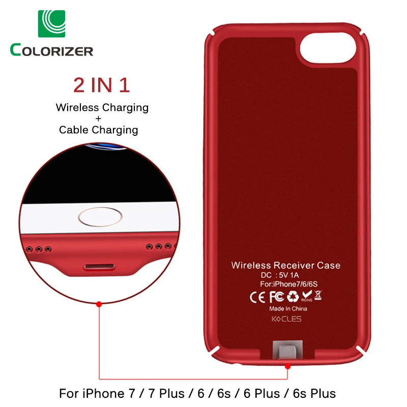 Qi Wireless Charger Receiver Case For iPhone 7 7 Plus 2 In 1 Wireless Charging & Cable Charging Cover For iPhone 6 6s Plus Cases
Qi Wireless Charger Receiver Case For iPhone 7 7 Plus 2 In 1 Wireless Charging & Cable Charging Cover For iPhone 6 6s Plus Cases