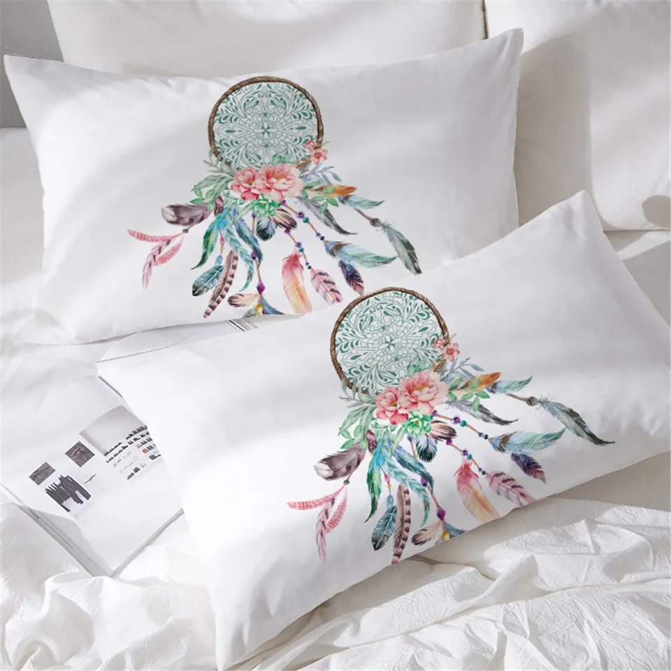 BlessLiving Big Dreamcatcher Pillow Case Bohemian Feather and Flower Sleeping Pillow Covers Ethic Decorative Pillowcase 2-Piece
BlessLiving Big Dreamcatcher Pillow Case Bohemian Feather and Flower Sleeping Pillow Covers Ethic Decorative Pillowcase 2-Piece