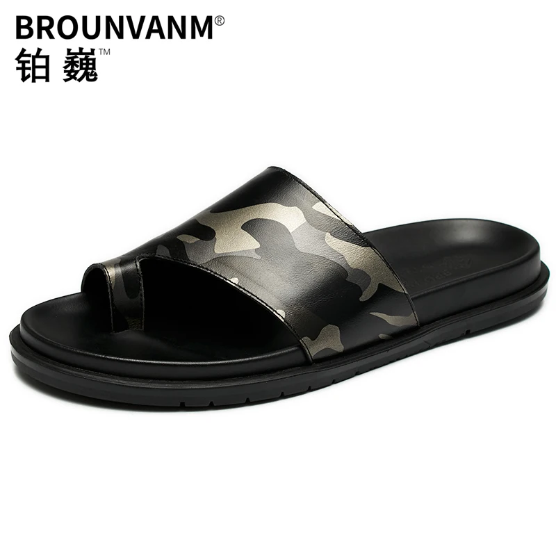 Toe slippers cowhide mens flip-flops half slippers one word drag outdoor anti-skid fender summer men genuine leather slippers
Toe slippers cowhide mens flip-flops half slippers one word drag outdoor anti-skid fender summer men genuine leather slippers