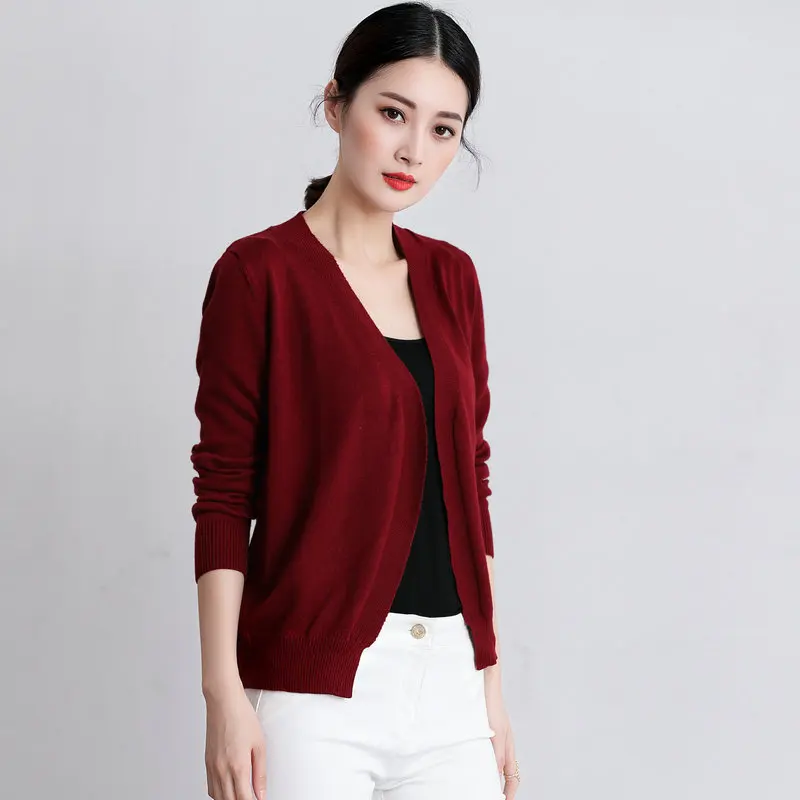 Spring autumnNEW lady Cashmere blended knitted Cardigan Sweater pure color Loose small jacket fashion knit Cardigan Wool Sweater
Spring autumnNEW lady Cashmere blended knitted Cardigan Sweater pure color Loose small jacket fashion knit Cardigan Wool Sweater
