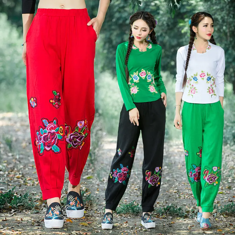 Plus size women clothing 2019 women autumn bohemian hippie red black green embroidery knickerbockers pantalon femmebloomer
Plus size women clothing 2019 women autumn bohemian hippie red black green embroidery knickerbockers pantalon femmebloomer