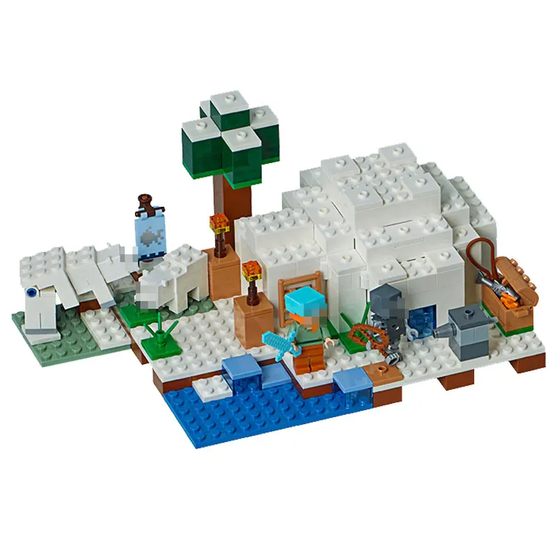 2018 Minecraft Iglu Polar Bear House Super compatible as Alex Action Figures of Brick Building Blocks Children Toy With Legoing
2018 Minecraft Iglu Polar Bear House Super compatible as Alex Action Figures of Brick Building Blocks Children Toy With Legoing