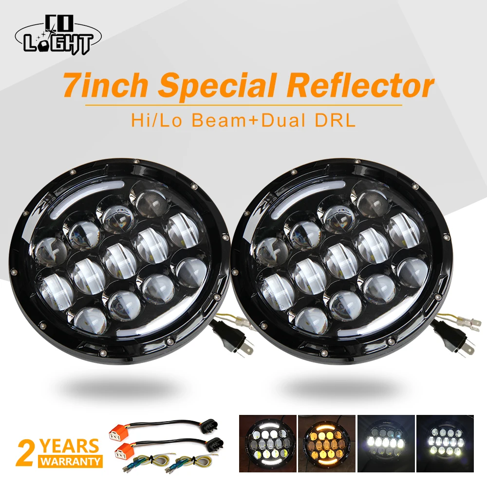 CO LIGHT 7" 105W LED Headlight H4 H13 DRL Turn Signal Light for Jeep CJ/Wrangler JK Land Rover Defender Lada Led Driving Light
CO LIGHT 7" 105W LED Headlight H4 H13 DRL Turn Signal Light for Jeep CJ/Wrangler JK Land Rover Defender Lada Led Driving Light