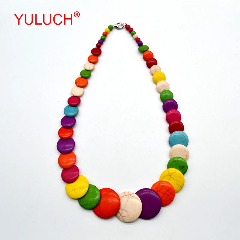 YULUCH New Design Handmade Romantic Island Style Colored Round Stone Beaded Pendant Sweet Woman Jewelry Necklace Gift
YULUCH New Design Handmade Romantic Island Style Colored Round Stone Beaded Pendant Sweet Woman Jewelry Necklace Gift