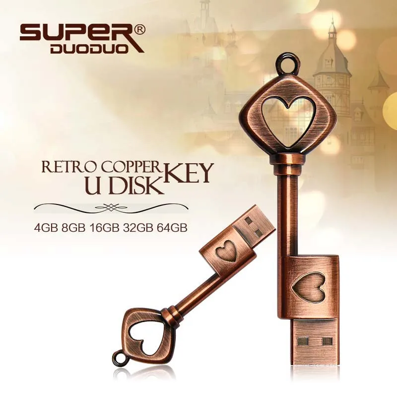 USB flash drive 32gb 64gb Vintage key model pendrive 8gb 16gb memory stick pen drive USB 2.0 thumb drive creative gift
USB flash drive 32gb 64gb Vintage key model pendrive 8gb 16gb memory stick pen drive USB 2.0 thumb drive creative gift