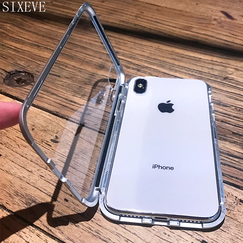 Luxury Magnetic Metal Tempered Glass Cell Phone Case for Samsung galaxy S8 S9 Plus S7 Edge Samsung Note 8 9 clear Back Cover
Luxury Magnetic Metal Tempered Glass Cell Phone Case for Samsung galaxy S8 S9 Plus S7 Edge Samsung Note 8 9 clear Back Cover