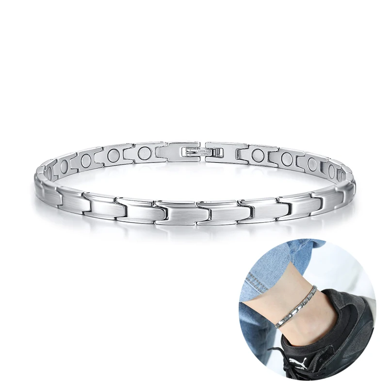 Classy Gents Stainless Steel Magnetic Anklets in Silver Tone Health Energy Bio Male Men Jewelry for Arthritis Pains
Classy Gents Stainless Steel Magnetic Anklets in Silver Tone Health Energy Bio Male Men Jewelry for Arthritis Pains