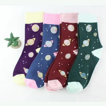 PEONFLY New Spring Cotton Women Space Socks Korean Style Summer Fashion Astronaut Planet Socks Universe Novelty Happy Socks
PEONFLY New Spring Cotton Women Space Socks Korean Style Summer Fashion Astronaut Planet Socks Universe Novelty Happy Socks