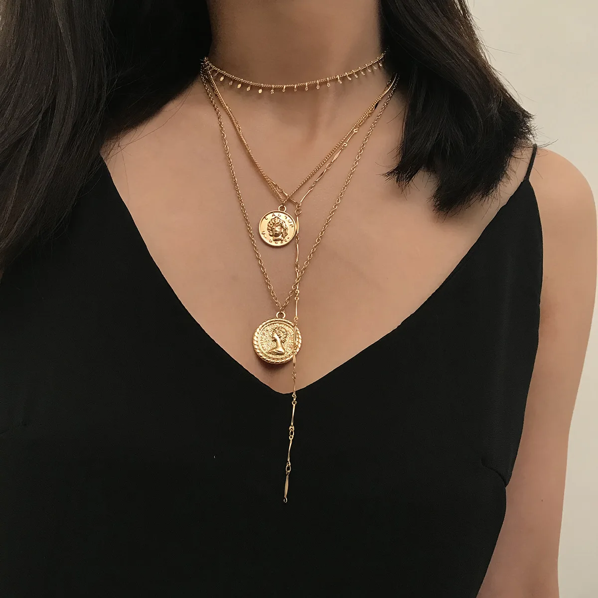 Hot Selling Fashion Women Gold Necklace Quality Designer Multi Layer Mary Pendant Religious Belief Chandelier
Hot Selling Fashion Women Gold Necklace Quality Designer Multi Layer Mary Pendant Religious Belief Chandelier