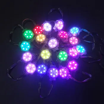 DC24V 5050 SMD RGB 6 LEDS diameter 40mm SM16703 LED Module,Full Color Digital RGB LED Pixel point light transparent cover IP68
DC24V 5050 SMD RGB 6 LEDS diameter 40mm SM16703 LED Module,Full Color Digital RGB LED Pixel point light transparent cover IP68