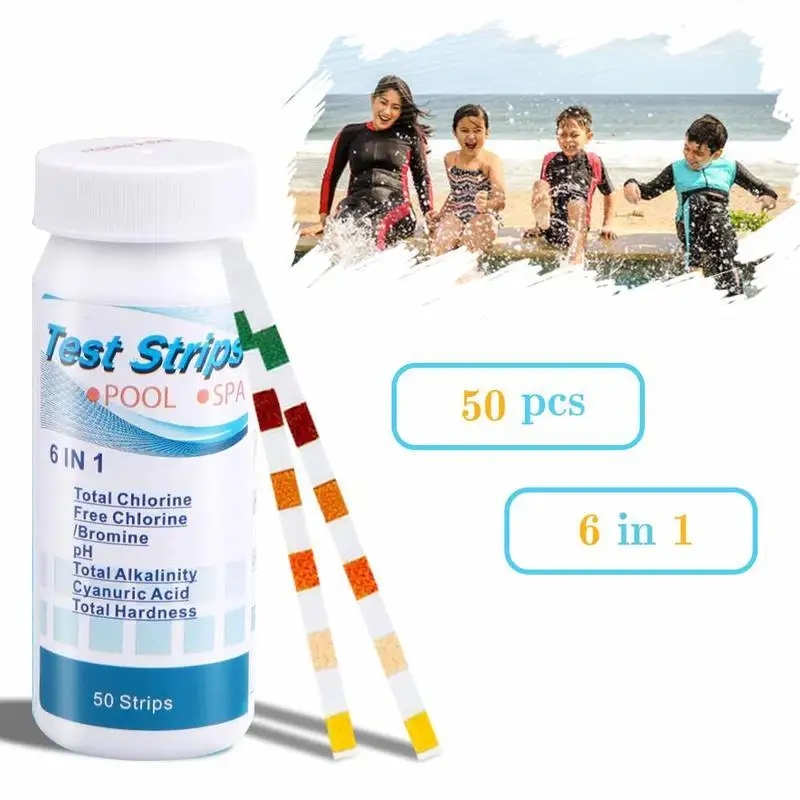 6-in-1 Pool Litmus Paper Residual Chlorine PH Alkalinity Hardness Tests Strip PH Tests Er Pool Cleaner Accessories
6-in-1 Pool Litmus Paper Residual Chlorine PH Alkalinity Hardness Tests Strip PH Tests Er Pool Cleaner Accessories