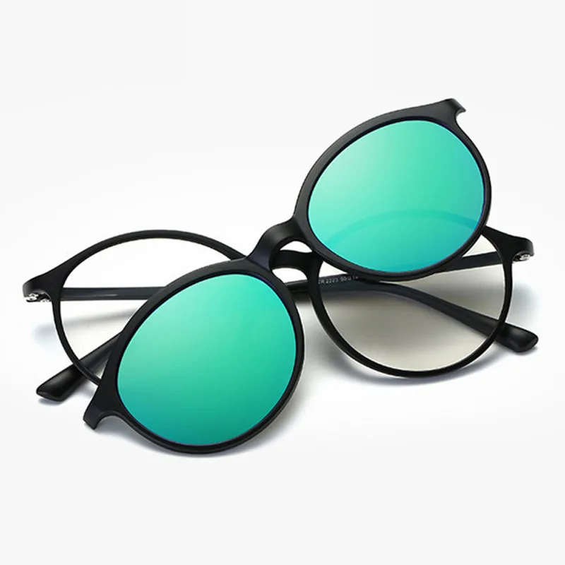 TR90 Round Frame Eyeglass Mirror Polarized Anti-Reflective UV400 Lens Magnetic Clip On Optical Prescription Sunglasses
TR90 Round Frame Eyeglass Mirror Polarized Anti-Reflective UV400 Lens Magnetic Clip On Optical Prescription Sunglasses