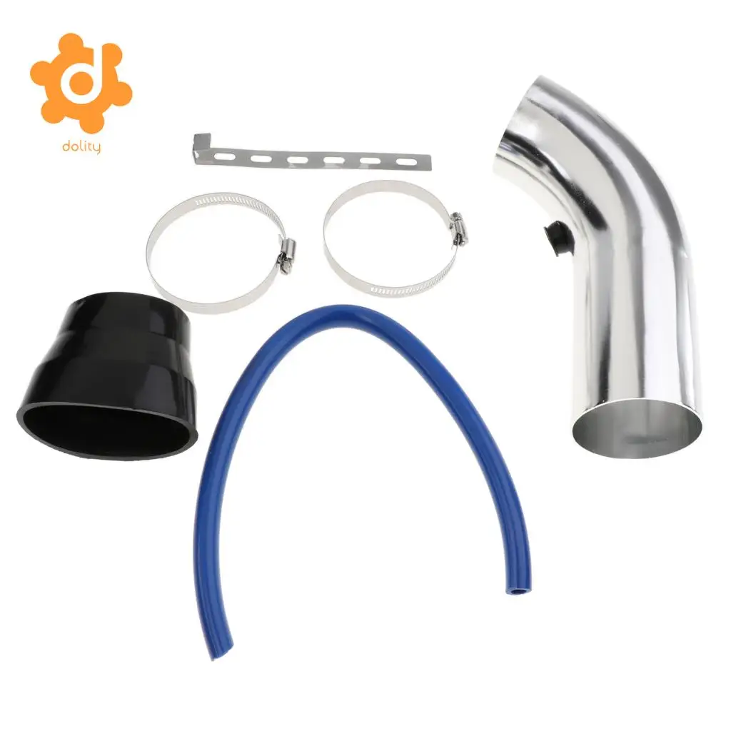 7.5cm/2.95'' Car Cold Air Intake Pipe Induction Kit Hose Tube System Red/Blue/Sliver