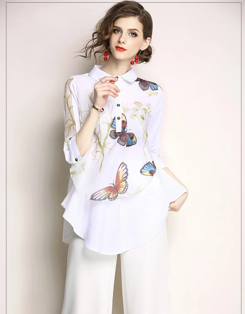Plus Size Women Summer Tops Blouses White Blusas Femininas Butterflies Blusen Women 2018 Blouse Chemisiers Et Blouses Femme
Plus Size Women Summer Tops Blouses White Blusas Femininas Butterflies Blusen Women 2018 Blouse Chemisiers Et Blouses Femme