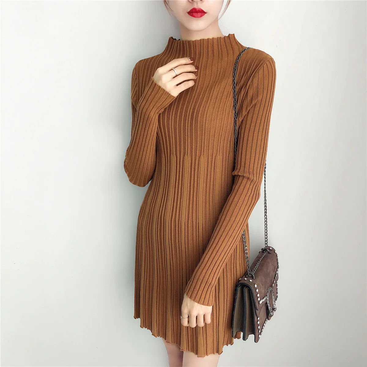 Sweater Dress Spring 2019 Elegant Knitted Vintage Solid Long Sleeve Ladies Jumper Dresses Jurkjes Clothes White Black Green Gray
Sweater Dress Spring 2019 Elegant Knitted Vintage Solid Long Sleeve Ladies Jumper Dresses Jurkjes Clothes White Black Green Gray