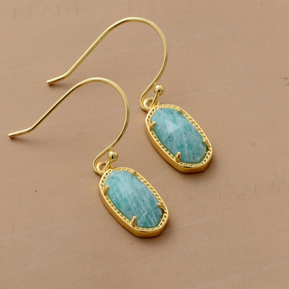 Earrings For Women Amazonite Gold Color Drop Earring Wedding Gifts High Quality Lady Elegant Jewelry
Earrings For Women Amazonite Gold Color Drop Earring Wedding Gifts High Quality Lady Elegant Jewelry