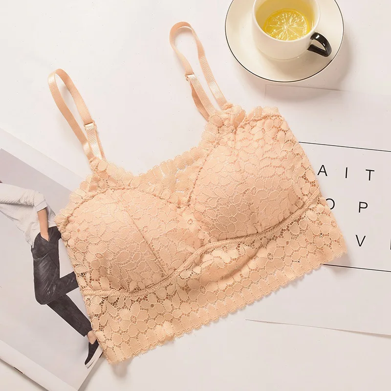 2019 Beauty Back Strap Bottom Without Rim Lace Openwork Sports Tube Top Solid Color Jacquard Knitted Bra Sexy Padded Underwear
2019 Beauty Back Strap Bottom Without Rim Lace Openwork Sports Tube Top Solid Color Jacquard Knitted Bra Sexy Padded Underwear