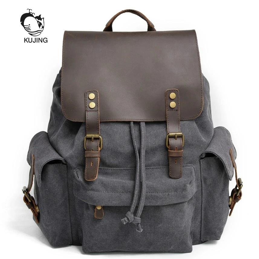 KUJING Brand Backpack High-quality Canvas Student Computer Bag Hot Luxury Leather Men's Backpack Cheap Travel Casual Backpack
KUJING Brand Backpack High-quality Canvas Student Computer Bag Hot Luxury Leather Men's Backpack Cheap Travel Casual Backpack
