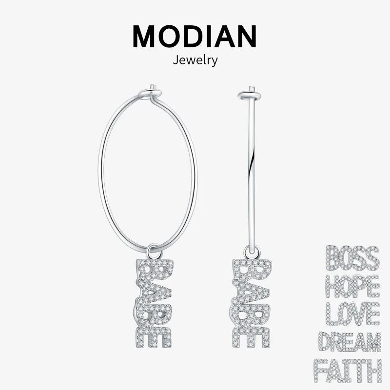 Modian DIY Free Collocation Letter Hoop Earrings Real 925 Sterling Silver Fashion CZ Simple Earring For Women Silver Jewelry
Modian DIY Free Collocation Letter Hoop Earrings Real 925 Sterling Silver Fashion CZ Simple Earring For Women Silver Jewelry