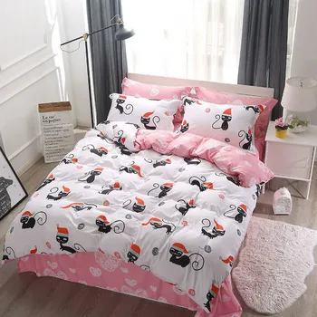 Lovely Black Cat Bed Linen Animals Printed Textiles Pink Bedding Sets Floral Girls Bedspread Duvet Cover Pillowcase Bed Sheet
Lovely Black Cat Bed Linen Animals Printed Textiles Pink Bedding Sets Floral Girls Bedspread Duvet Cover Pillowcase Bed Sheet