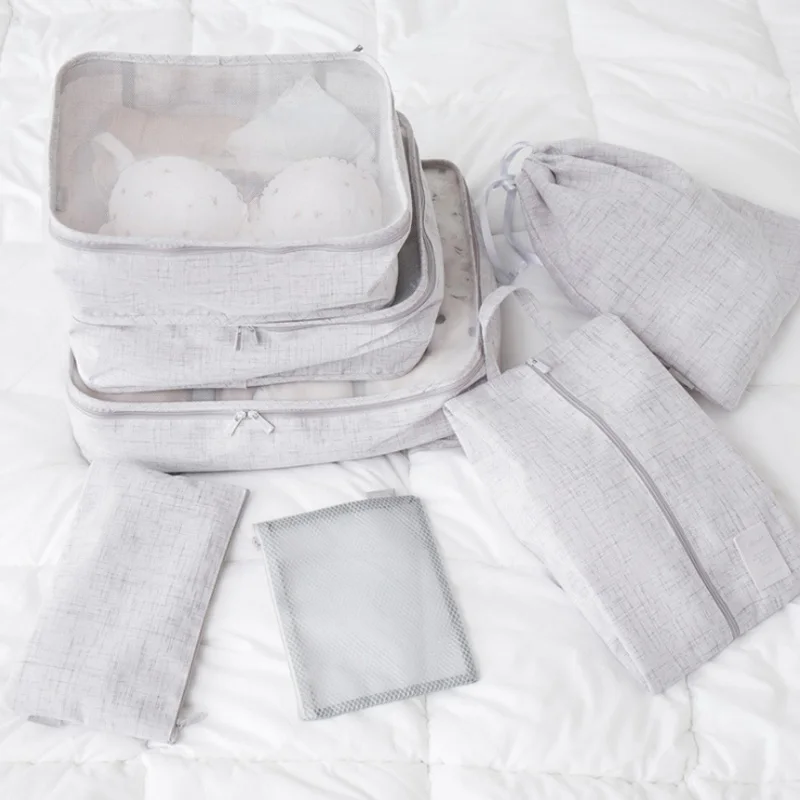 7 Pcs Travel Set Waterproof Makeup Clothing Bra Organizer Weekend Overnight Pouch Women Underwear Vanity Beauty Tote Accessories
7 Pcs Travel Set Waterproof Makeup Clothing Bra Organizer Weekend Overnight Pouch Women Underwear Vanity Beauty Tote Accessories