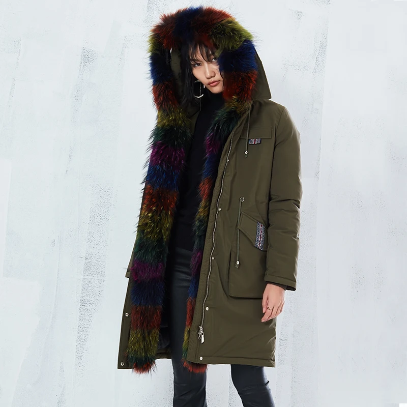 ReaL Clolored Fur 2017 Winter Jacket Women Down jackets women's Down coats medium-long parkas down coat outerwear Loose Parka
ReaL Clolored Fur 2017 Winter Jacket Women Down jackets women's Down coats medium-long parkas down coat outerwear Loose Parka