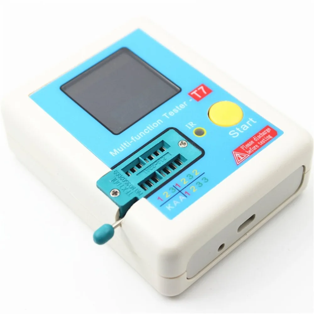 LCR-T7 Transistor Tester TFT Diode Triode Capacitance Meter LCR ESR meter NPN PNP MOSFET IR Multifunction tester
LCR-T7 Transistor Tester TFT Diode Triode Capacitance Meter LCR ESR meter NPN PNP MOSFET IR Multifunction tester
