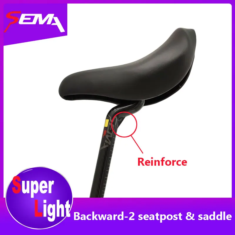 194g Backward seatpost&saddle SEMA 22.2mm carbon bike accessories for kids' balance bike/Striders/Kokua/Puky 200/250/300mm
194g Backward seatpost&saddle SEMA 22.2mm carbon bike accessories for kids' balance bike/Striders/Kokua/Puky 200/250/300mm