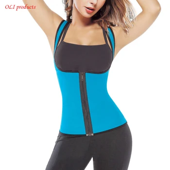 Hot new ! Women neoprene sport bodysuit Ultra Sweat waist training cincher zipper vest for body shaper #ST2013/2017
Hot new ! Women neoprene sport bodysuit Ultra Sweat waist training cincher zipper vest for body shaper #ST2013/2017