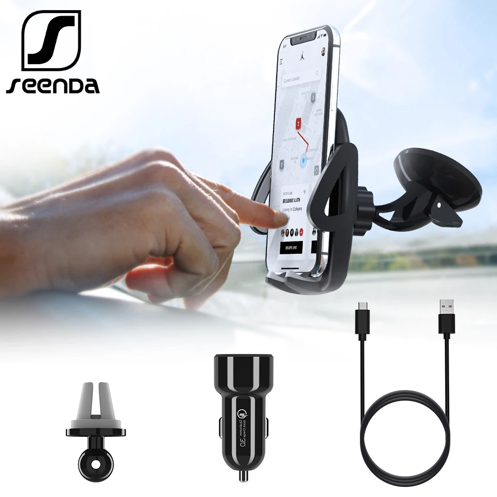 SeenDa 3 In 1 QC 3.0 Dual USB Car Charger + 1.5M Charging Cable + Car Phone Holder and Stand Set Universal Mobile Phone Charger
SeenDa 3 In 1 QC 3.0 Dual USB Car Charger + 1.5M Charging Cable + Car Phone Holder and Stand Set Universal Mobile Phone Charger