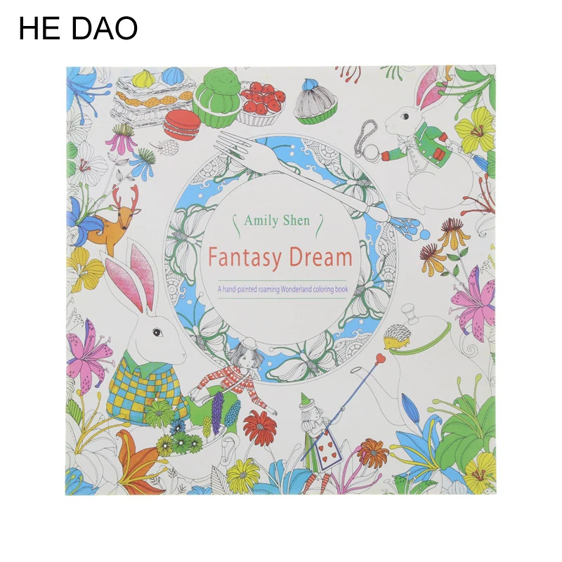 Fantasy Dream Coloring Book Painting Mandalas Secret Garden Color Drawing Alice In Wonderland 185185