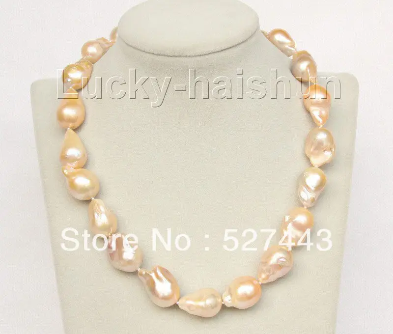Wholesale free shipping >>AAA natural 18" 25mm Baroque pink Reborn keshi pearls necklace
Wholesale free shipping >>AAA natural 18" 25mm Baroque pink Reborn keshi pearls necklace