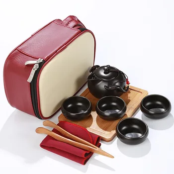 Portable Chinese Travel Tea Set Kung Fu Ceramic 1 Teapot 4 Tea with Bag Porcelain Teaset Gaiwan Mug of Tea Ceremony Tea Pot
Portable Chinese Travel Tea Set Kung Fu Ceramic 1 Teapot 4 Tea with Bag Porcelain Teaset Gaiwan Mug of Tea Ceremony Tea Pot
