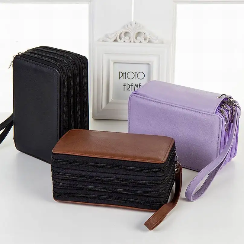 10X Super Large Capacity PU Leather 72 Slots Multi-layer Colored Pencil Wrap Storage Case Bag Pouch Holder Stationery Organizer
10X Super Large Capacity PU Leather 72 Slots Multi-layer Colored Pencil Wrap Storage Case Bag Pouch Holder Stationery Organizer