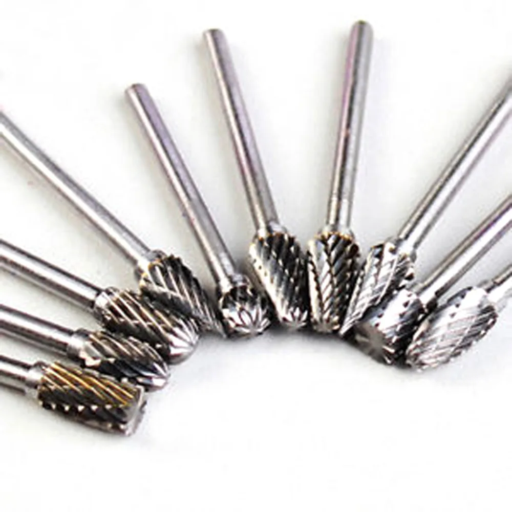 10Pcs/Lot Rotary Tool Burr Drill Bit Set Tungsten Carbide Milling Cutter Cutting Edge Head for Metal Woodworking Carving Tools
10Pcs/Lot Rotary Tool Burr Drill Bit Set Tungsten Carbide Milling Cutter Cutting Edge Head for Metal Woodworking Carving Tools
