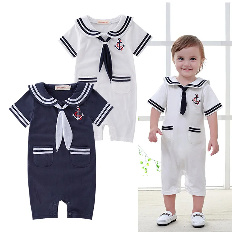 2019 New Summer Baby Boy Rompers Newborn Jumpsuit Sailor Navy Style Clothe Toddler Infant Romper with Hat Body Short Sleeve Suit
2019 New Summer Baby Boy Rompers Newborn Jumpsuit Sailor Navy Style Clothe Toddler Infant Romper with Hat Body Short Sleeve Suit