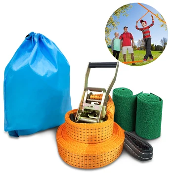 GeerTop Slackline Kit Rock Climbing Balance Practice Line With Tree Protectors Coordination Ability Trainer Outdoor Challenge
GeerTop Slackline Kit Rock Climbing Balance Practice Line With Tree Protectors Coordination Ability Trainer Outdoor Challenge