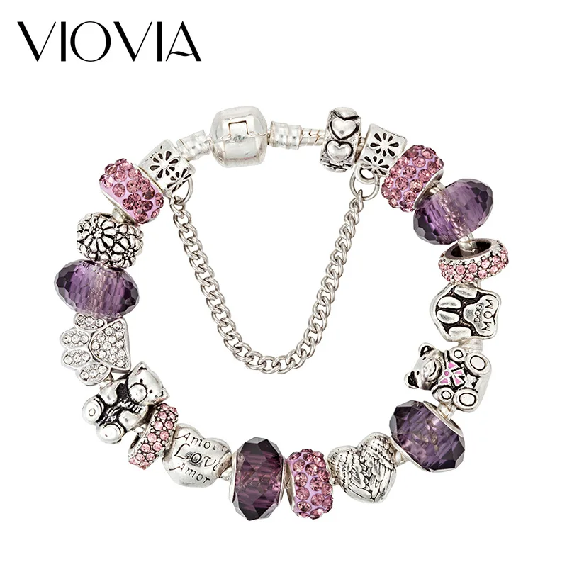 VIOVIA DIY European Style Crystal&Murano Glass Bead Bracelet Fit Original Charms Bracelet For Women Fashion Jewelry B17008
VIOVIA DIY European Style Crystal&Murano Glass Bead Bracelet Fit Original Charms Bracelet For Women Fashion Jewelry B17008