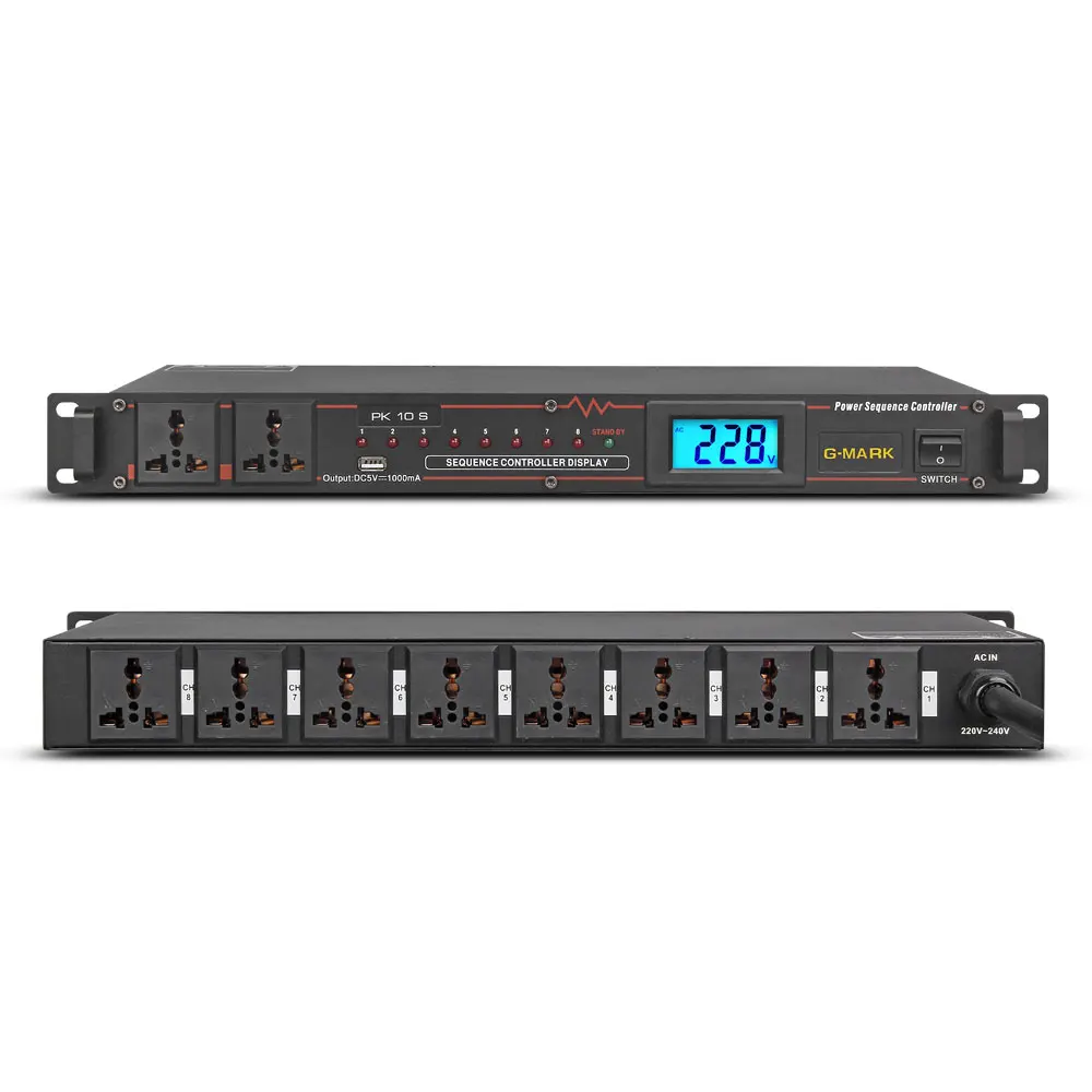 G-MARK Power sequencer Automatic power strip bar Effectively protect the switch improve stability 10-outlet current regulator
G-MARK Power sequencer Automatic power strip bar Effectively protect the switch improve stability 10-outlet current regulator