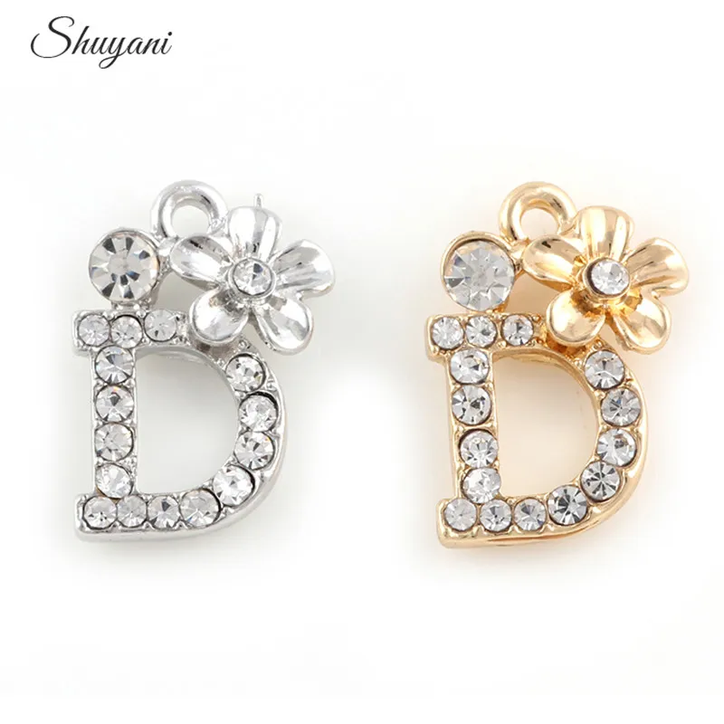 20PCS New Brand Gold Color Crystal Alphabet Flower Charms Pendant For Jewelry Making Handmade 18*13mm
20PCS New Brand Gold Color Crystal Alphabet Flower Charms Pendant For Jewelry Making Handmade 18*13mm