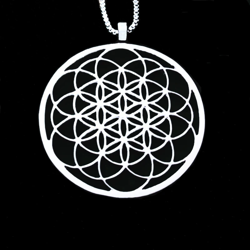 Seed Of Life Necklace Geometric Pendant Sacred Geometry Flower of life necklaces & pendants With 60 cm box chain for women
Seed Of Life Necklace Geometric Pendant Sacred Geometry Flower of life necklaces & pendants With 60 cm box chain for women