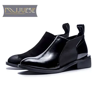 MLJUESE 2018 women ankle boots cow leather black color round toe slip on autumn spring women Chelsea boots casual boots
MLJUESE 2018 women ankle boots cow leather black color round toe slip on autumn spring women Chelsea boots casual boots