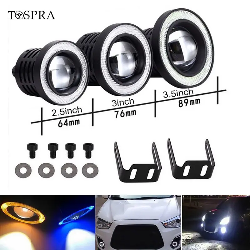 TOSPRA Car COB 1200LM 30W Light LED Fog Light White Angel Eye DRL Driving Projector Signal Bulbs Fog Lamps Auto Tuning Car Lamp
TOSPRA Car COB 1200LM 30W Light LED Fog Light White Angel Eye DRL Driving Projector Signal Bulbs Fog Lamps Auto Tuning Car Lamp
