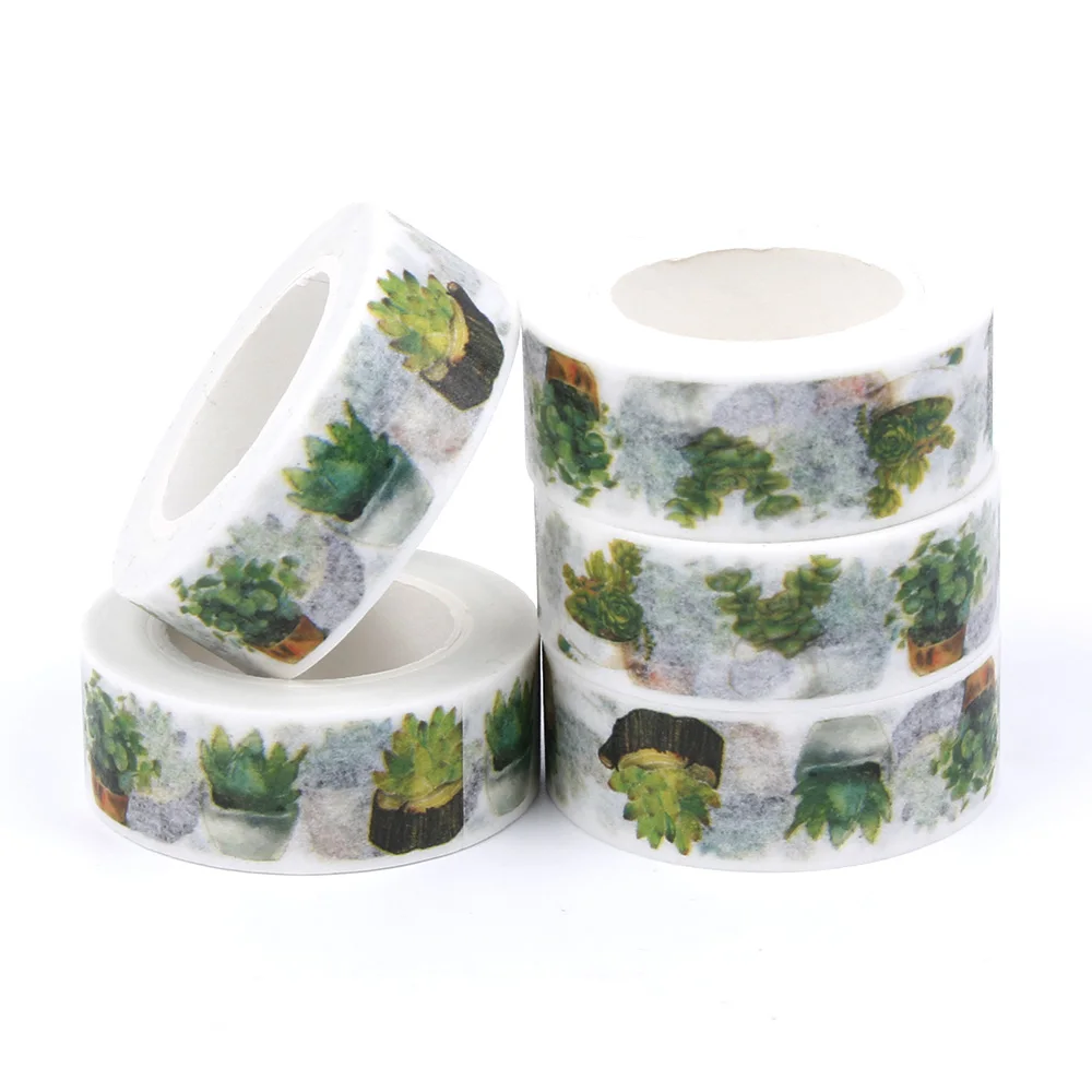 10M Roll Succulent Cactus Washi Tape Scrapbooking Tools Cute Cinta Adhesiva Decorativa Masking Tape Japanese Office Stationery
10M Roll Succulent Cactus Washi Tape Scrapbooking Tools Cute Cinta Adhesiva Decorativa Masking Tape Japanese Office Stationery