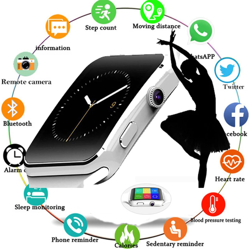 Smart Watch Clock Sim Push Message Bluetooth for Android IOS reloj Men Women Sport Smartwatch for iPhone Xiaomi Huawei Samsung
Smart Watch Clock Sim Push Message Bluetooth for Android IOS reloj Men Women Sport Smartwatch for iPhone Xiaomi Huawei Samsung
