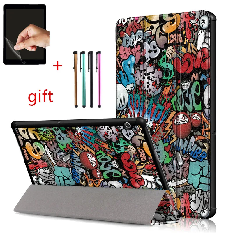 Ultra Slim Leather For Huawei MediaPad T5 AGS2-W09/L09/L03/W19 10.1"Tablet stand cover for huawei mediapad T5 10 case film +pen
Ultra Slim Leather For Huawei MediaPad T5 AGS2-W09/L09/L03/W19 10.1"Tablet stand cover for huawei mediapad T5 10 case film +pen